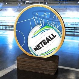 Holt Colour Netball Real Wood Trophy