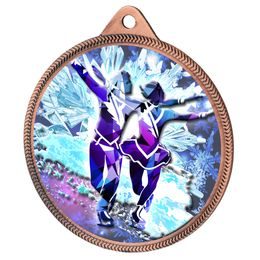 Ice Dance Skaters Colour Texture 3D Print Bronze Medal