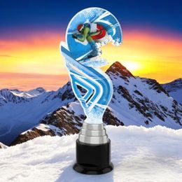 Aspen Downhill Skiing Snowflake Trophy