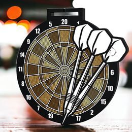 Giant Darts Black Acrylic Medal