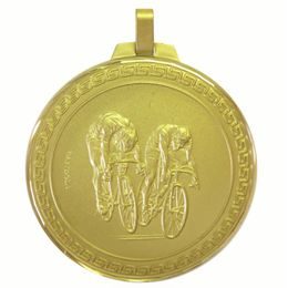 Diamond Edged Twin Cycling Large Gold Medal