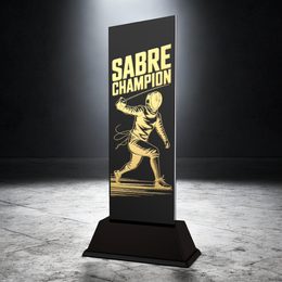 Shadowline Fencing Sabre Trophy – Stainless Steel Award