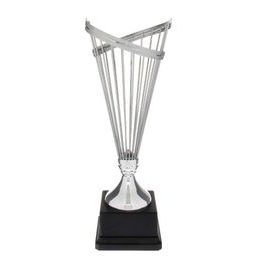 Wave Silver Plated Metal Trophy