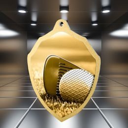 Molton Classic Golf Stainless Steel Shield Medal
