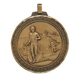 Diamond Edged Cross Country Running Large Bronze Medal