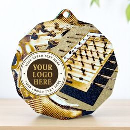 Dodeca Table Football Stainless Steel Logo Insert Medal
