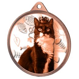 Cat Show Classic Texture 3D Print Bronze Medal