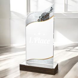 United Rifle Shooting Acrylic Wood Fusion Trophy