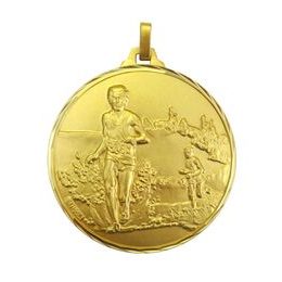 Diamond Edged Cross Country Running Gold Medal