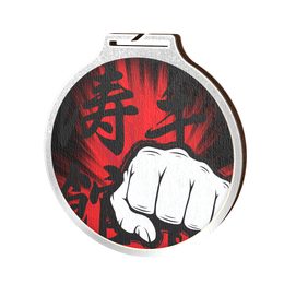 Habitat Martial Arts Fist Silver Eco Friendly Wooden Medal