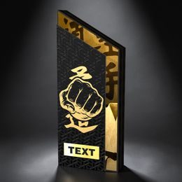 Spire Edge Metal & Wood Martial Arts Trophy