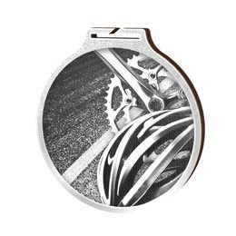 Habitat Classic Cycling Silver Eco Friendly Wooden Medal