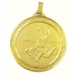 Diamond Edged Judo Sensei Large Gold Medal