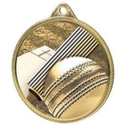 Cricket Classic Texture 3D Print Gold Medal