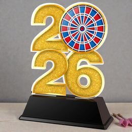 Darts Electric Year Trophy – Sports Award with Year Selection