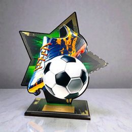 Liano Metal & Acrylic Star Football Trophy