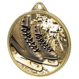 Ice Skating Boots Black Classic Texture 3D Print Gold Medal