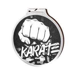 Habitat Classic Karate Silver Eco Friendly Wooden Medal