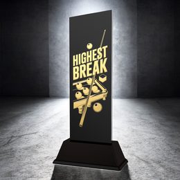 Shadowline Highest Break Snooker Metal Trophy
