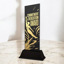 Shadowline Gymnastics Commitment and Dedication Award Trophy – Stainless Steel Award