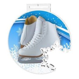 Odense Extra Large Ice Skating Boots Snowflake Medal