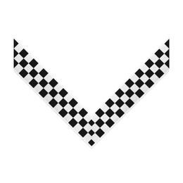 Clip on Medal Ribbon Chequered Flag