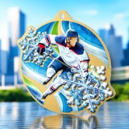 Aurum Ice Hockey Stainless Steel Medal