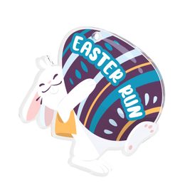 Easter Run Big Egg Bunny Medal