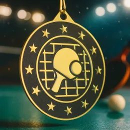 Valour Table Tennis Stainless Steel Metal Medal