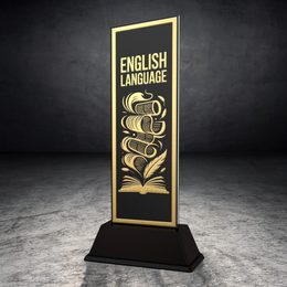 Shadowline School English Language Trophy – Stainless Steel Award