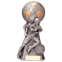 Trailblazer Antique Female Football Trophy (FREE LOGO)