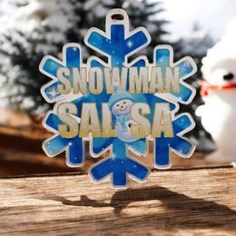 Snowman Salsa Snowflake Medal