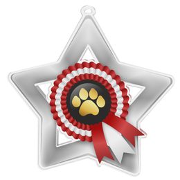 Cat Show Rosette Mini Star Silver Medal