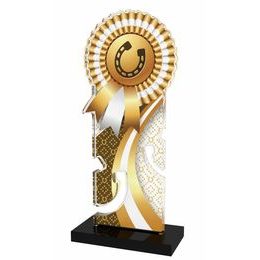 Pegasus Gold Horseshoe Rosette Trophy