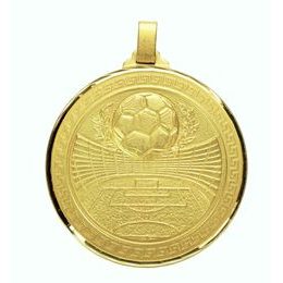 Diamond Edged Football Stadium Gold Medal