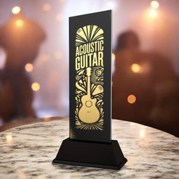 Shadowline Acoustic Guitar Music Trophy – Stainless Steel Award