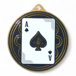 Quantum Ace of Spades Stainless Steel Medal