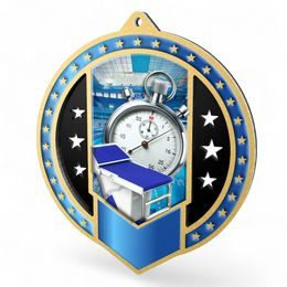 Sentinel Swimming Stainless Steel Medal