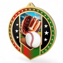 Sentinel Baseball Stainless Steel Medal