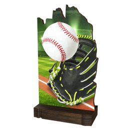 Shard Baseball Eco Friendly Wooden Trophy