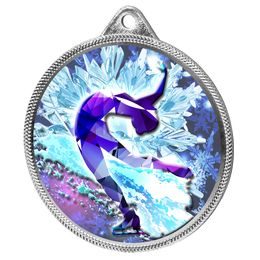 Ice Figure Skater Colour Texture 3D Print Silver Medal