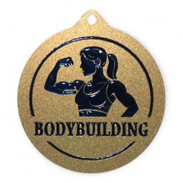 Quantum Women's Bodybuilding Stainless Steel Medal