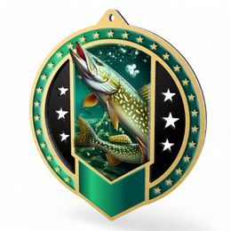 Sentinel Pike Fishing Stainless Steel Medal