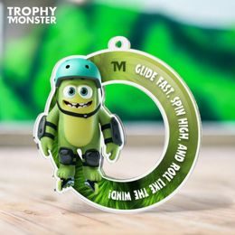 "Rollie" The Inline Roller Skating Trophy Monster Inspire Medal