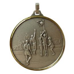 Embossed Economy Netball Silver Medal