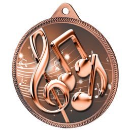 Music Notes Classic Texture 3D Print Bronze Medal