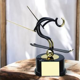 Valencia Skiing Handmade Metal Trophy