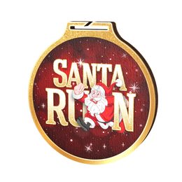 Habitat Santa Run Gold Eco Friendly Wooden Medal