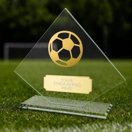 Vanguard Glass and Metal Fusion Football Trophy