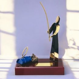 Barcelona Fishing Handmade Metal Trophy